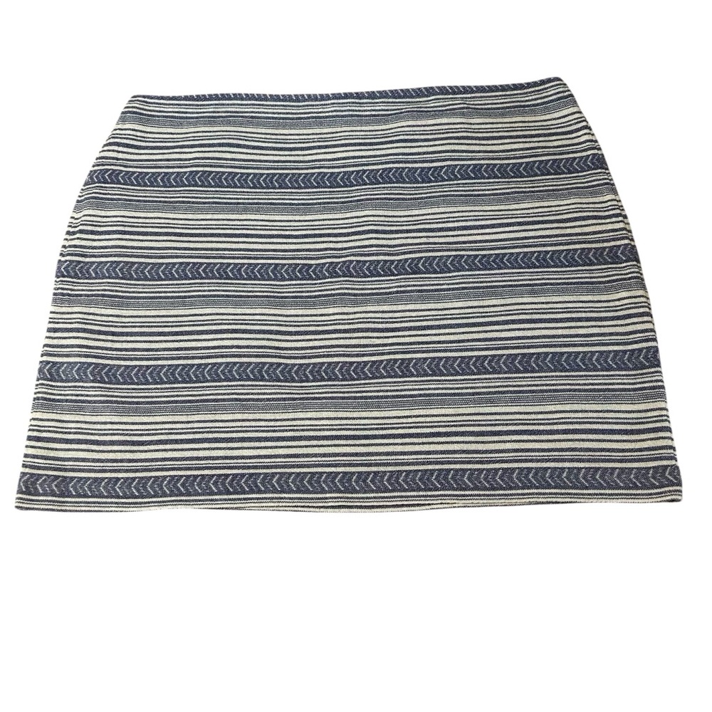 NWT Gap Ethnic Mini Skirt Blue White Aztec Striped Lined Size 16